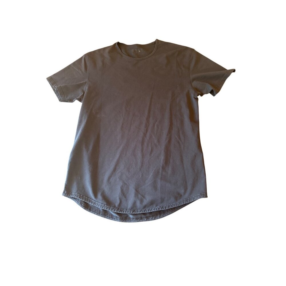 BYLT Premium Basics Drop-Cut S/S Mens Shirt LUX Size L Black Workout Athletic